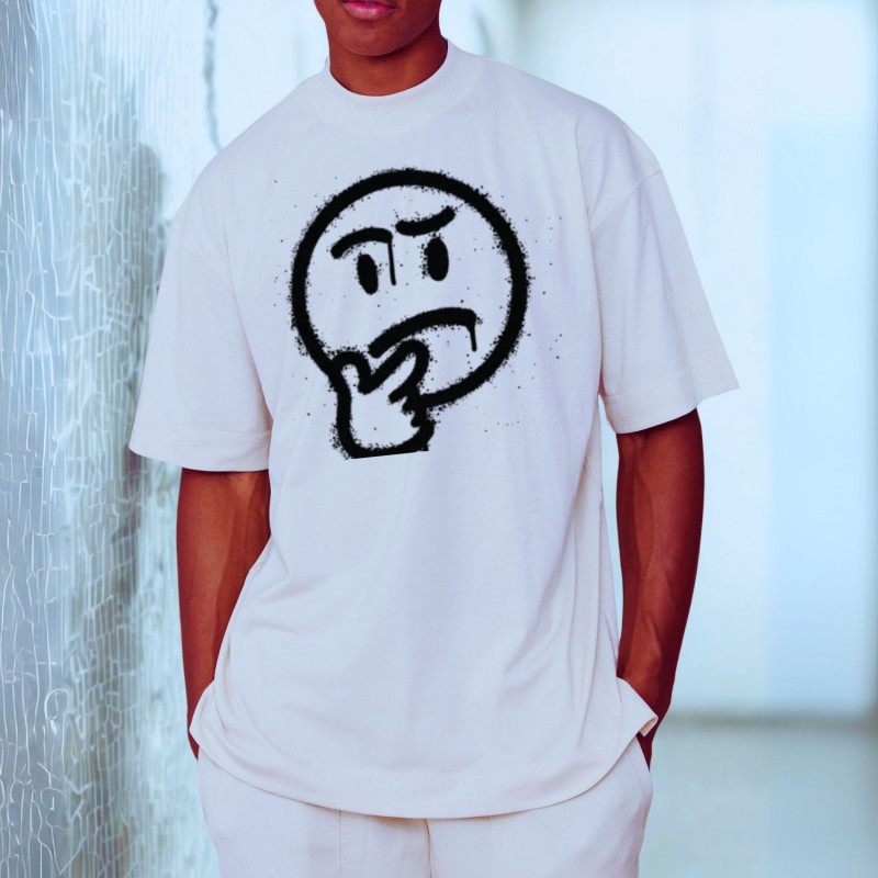 Smiley T-shirt oversized homme