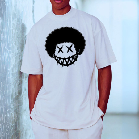 CrazySmiley T-shirt oversized homme