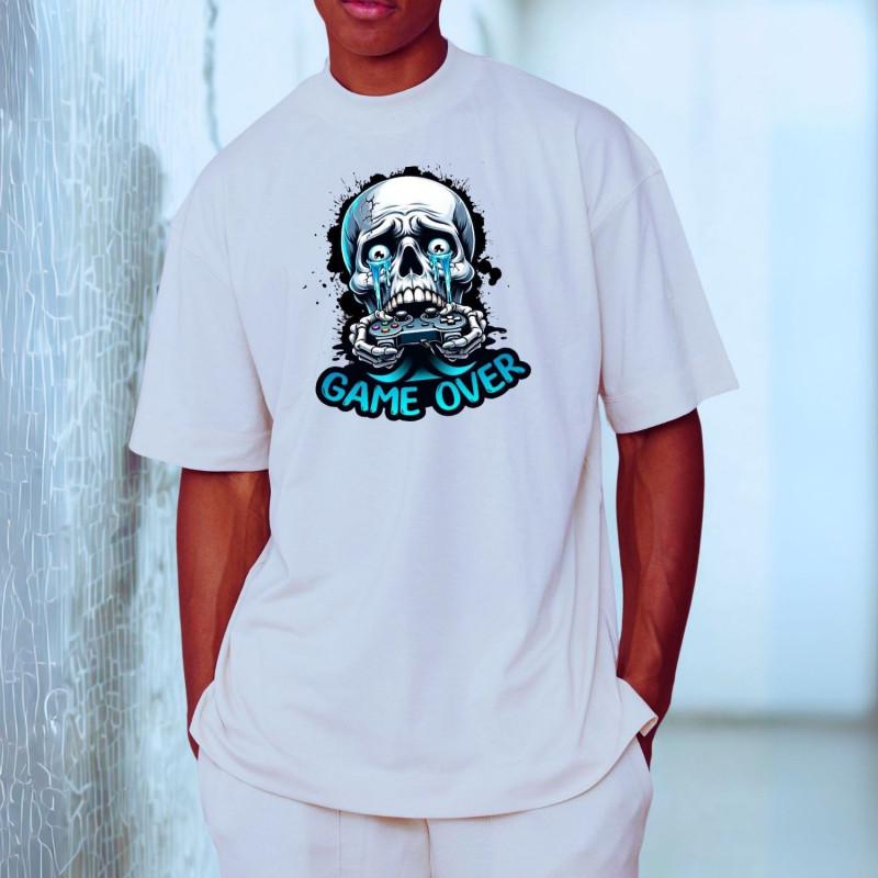 Game over T-shirt oversized homme