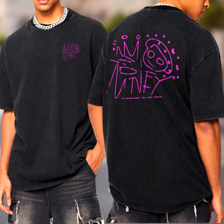 Money T-shirt délavé oversized homme