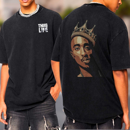 Thug life T-shirt délavé oversized homme