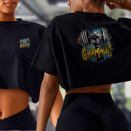Champion Crop top délavé  oversized Femme