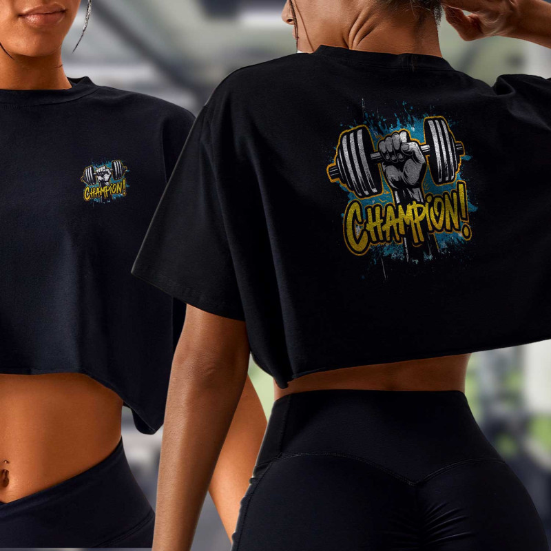 Champion Crop top délavé  oversized Femme