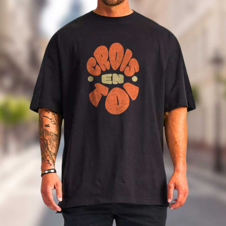 Crois en toi T-shirt oversized