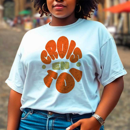 Crois en toi T-shirt  femme oversized