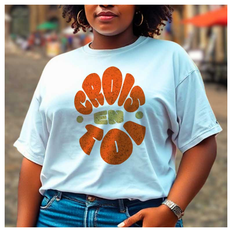 Crois en toi T-shirt  femme oversized